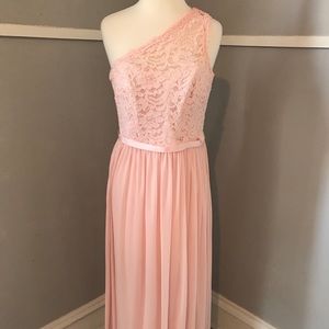 Blush bridesmaids dress